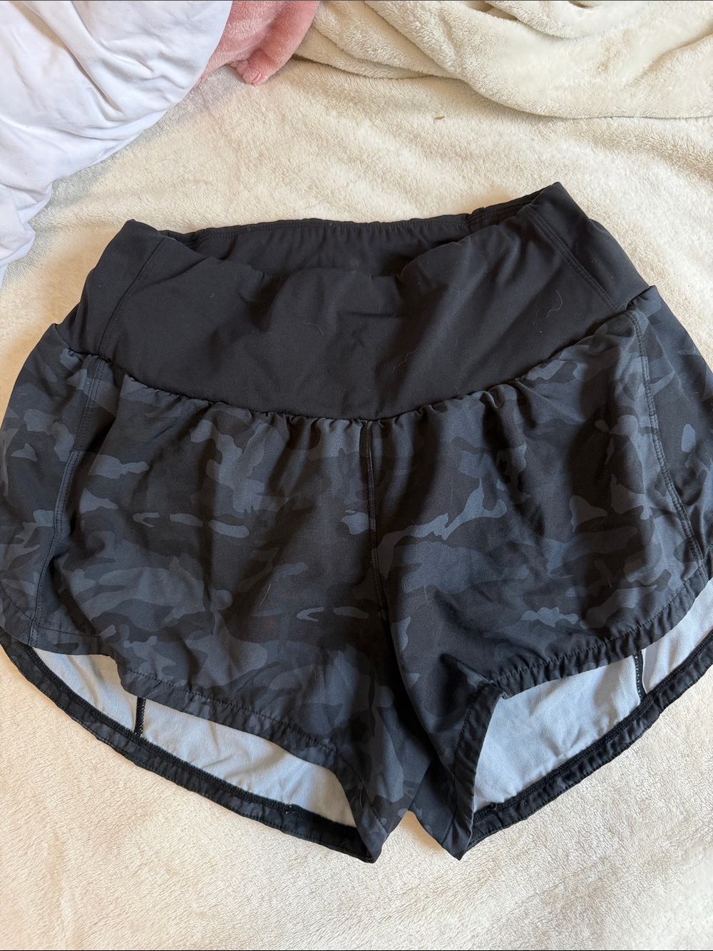 Women’s Black Camouflage Athletic Shorts